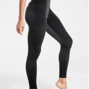 Athleta Elation Velvet Tight Legging, Ultra High Rise, Black, Size L
